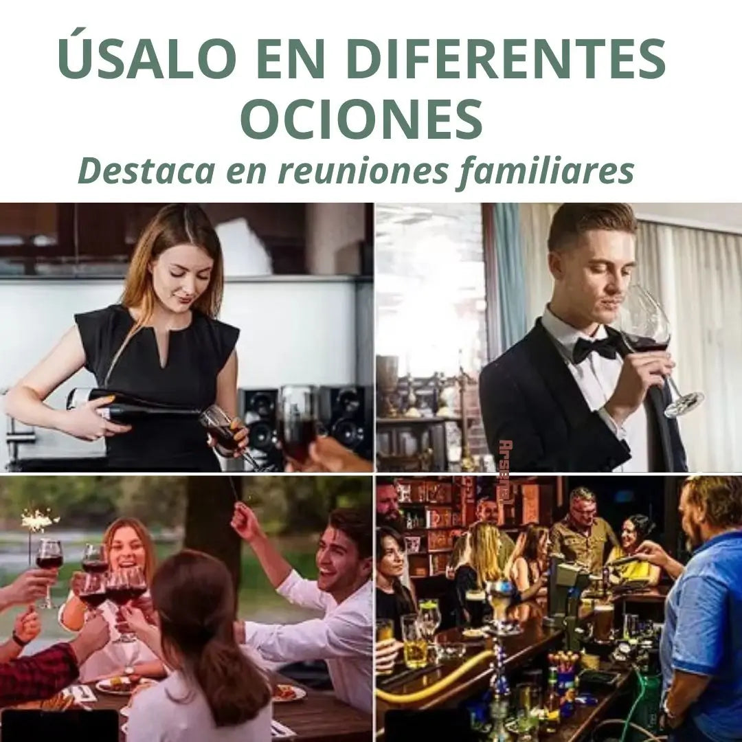 Set abridor de vino eléctrico + accesorios