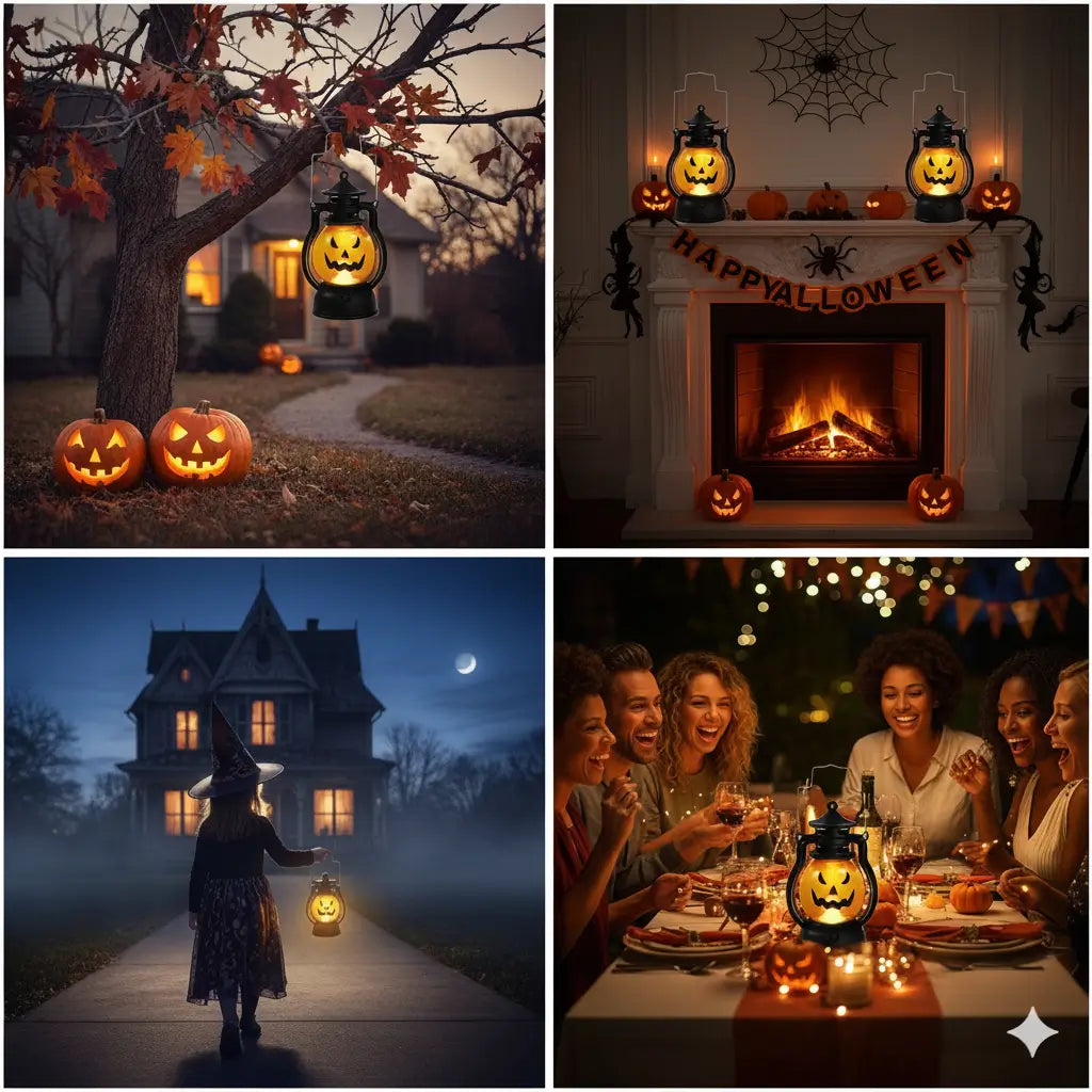 Lampara de calabaza para Halloween 3X1
