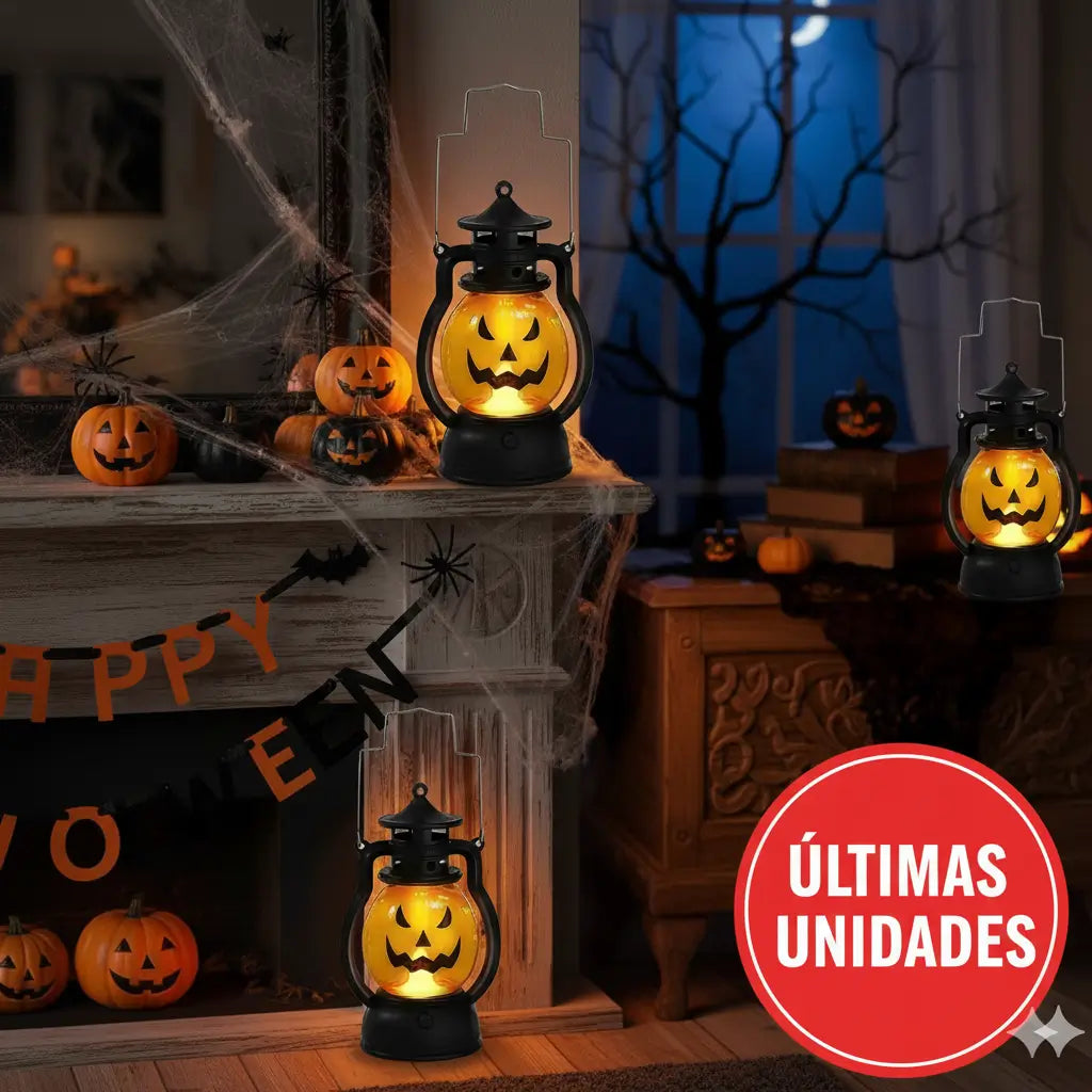 Lampara de calabaza para Halloween 3X1