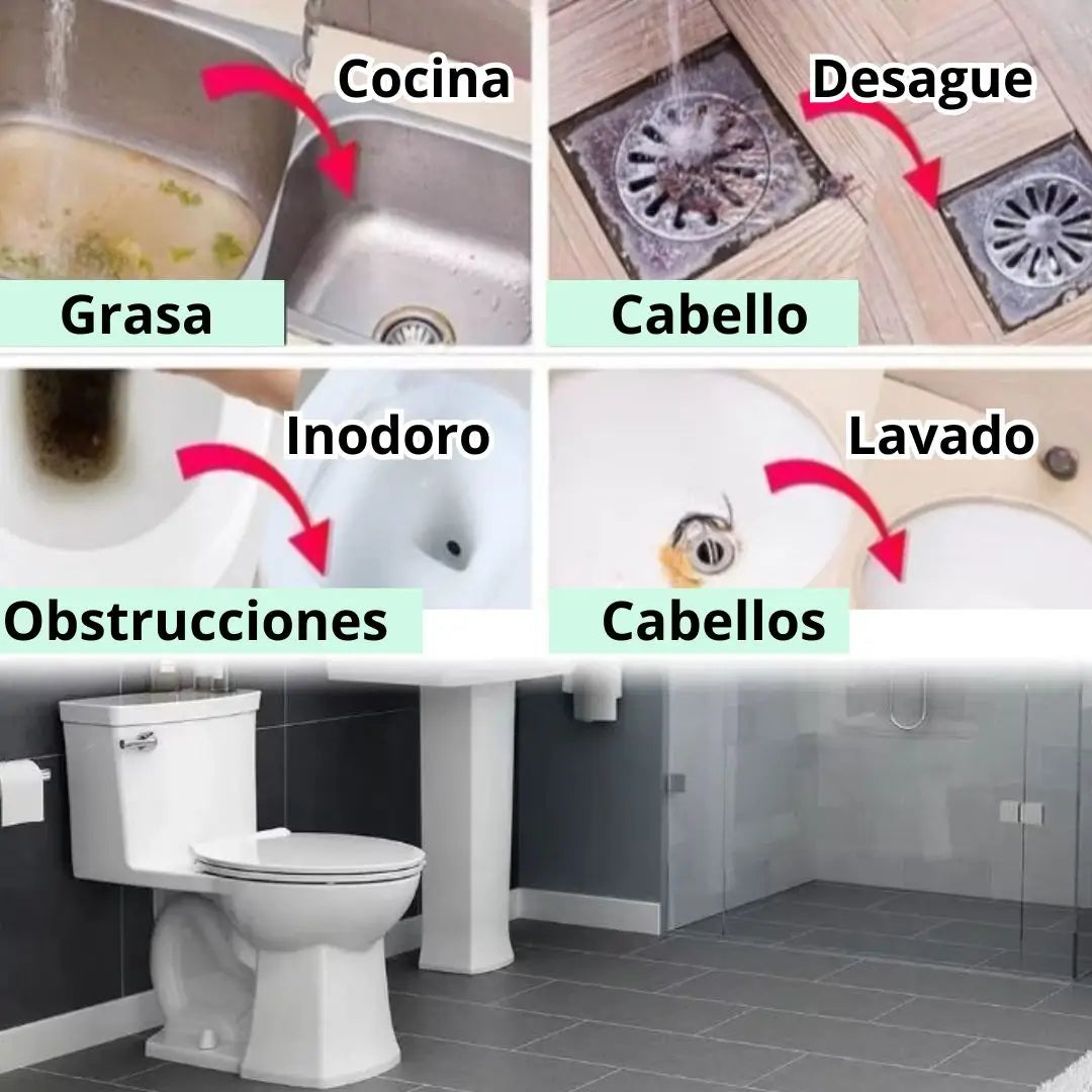 Destapador de drenajes oferta 3x1 +Regallo especial