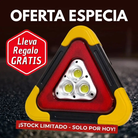 Triángulo de seguridad ultra led 500 mt de potencia