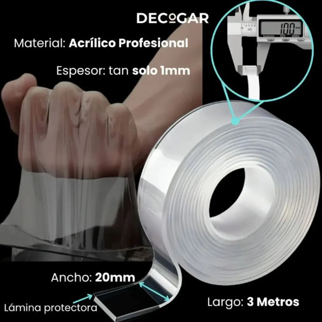 Cinta doble cara de 3 metros en OFERTA 3X1