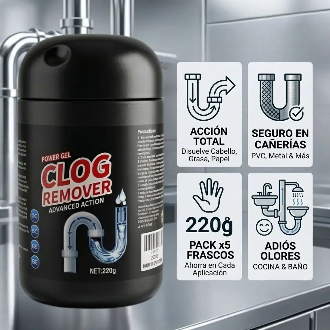 Destapador de cañería 220 gr oferta 5X1