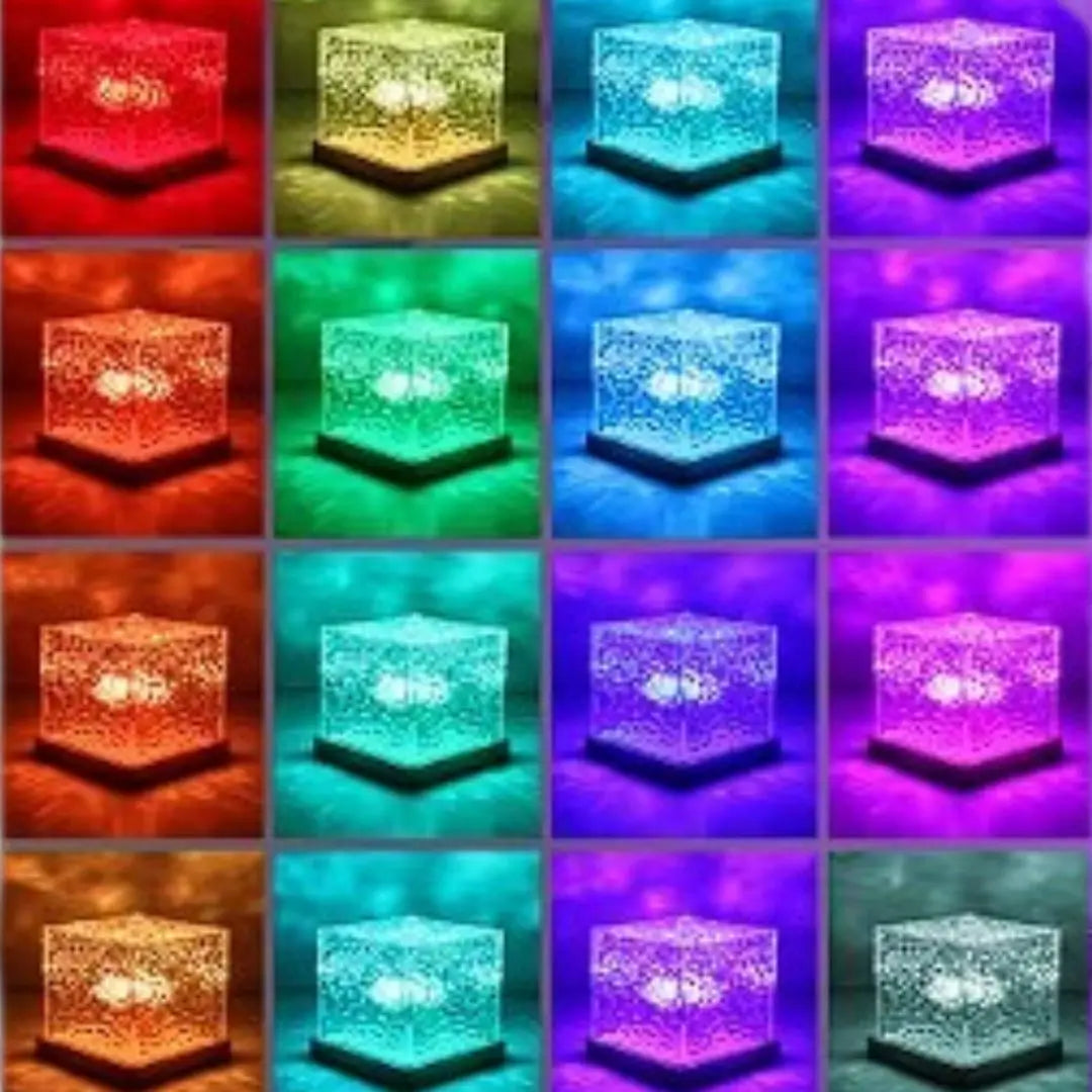 Lámpara led relajante en forma de cubo