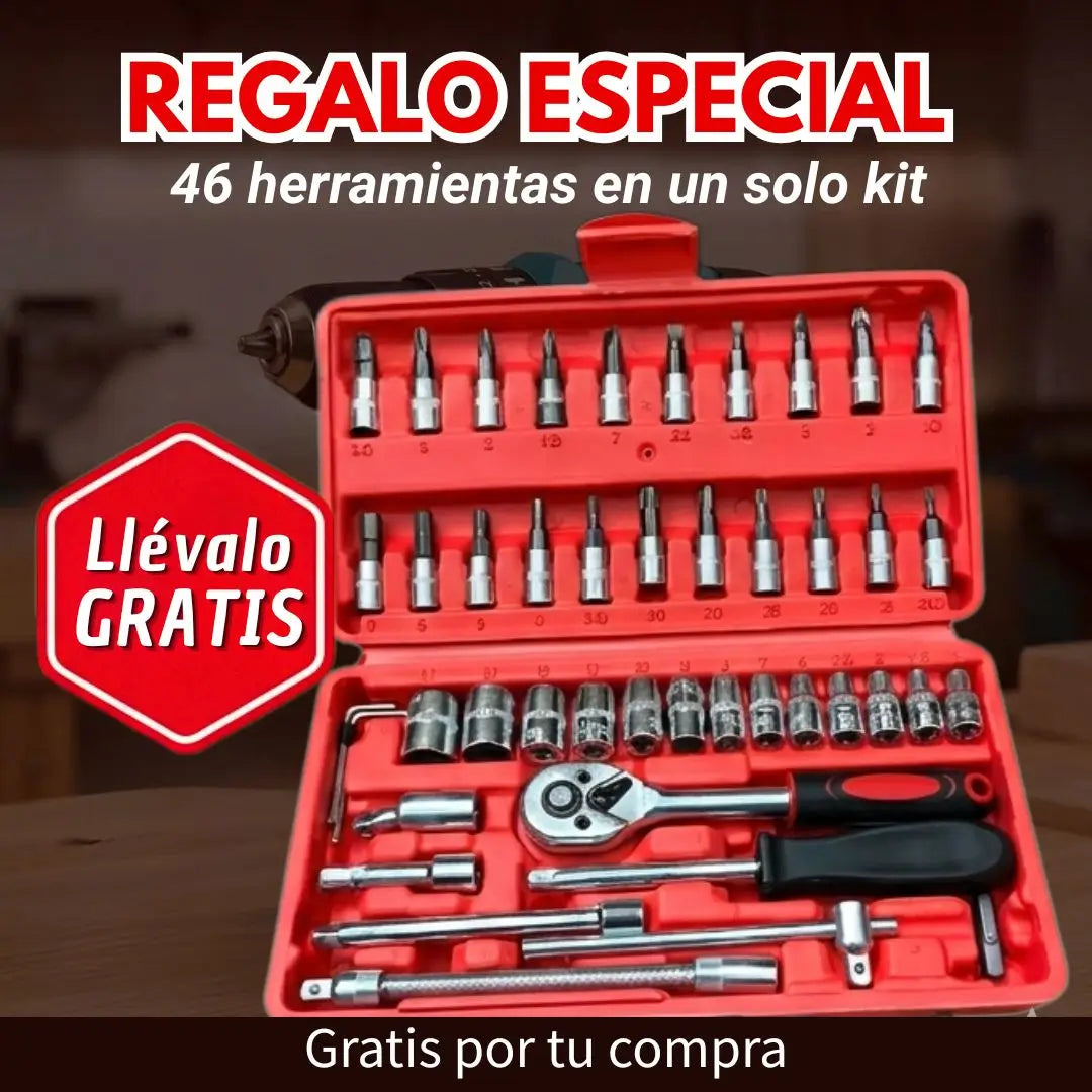 Set de taladro 96 y maletín de herramientas