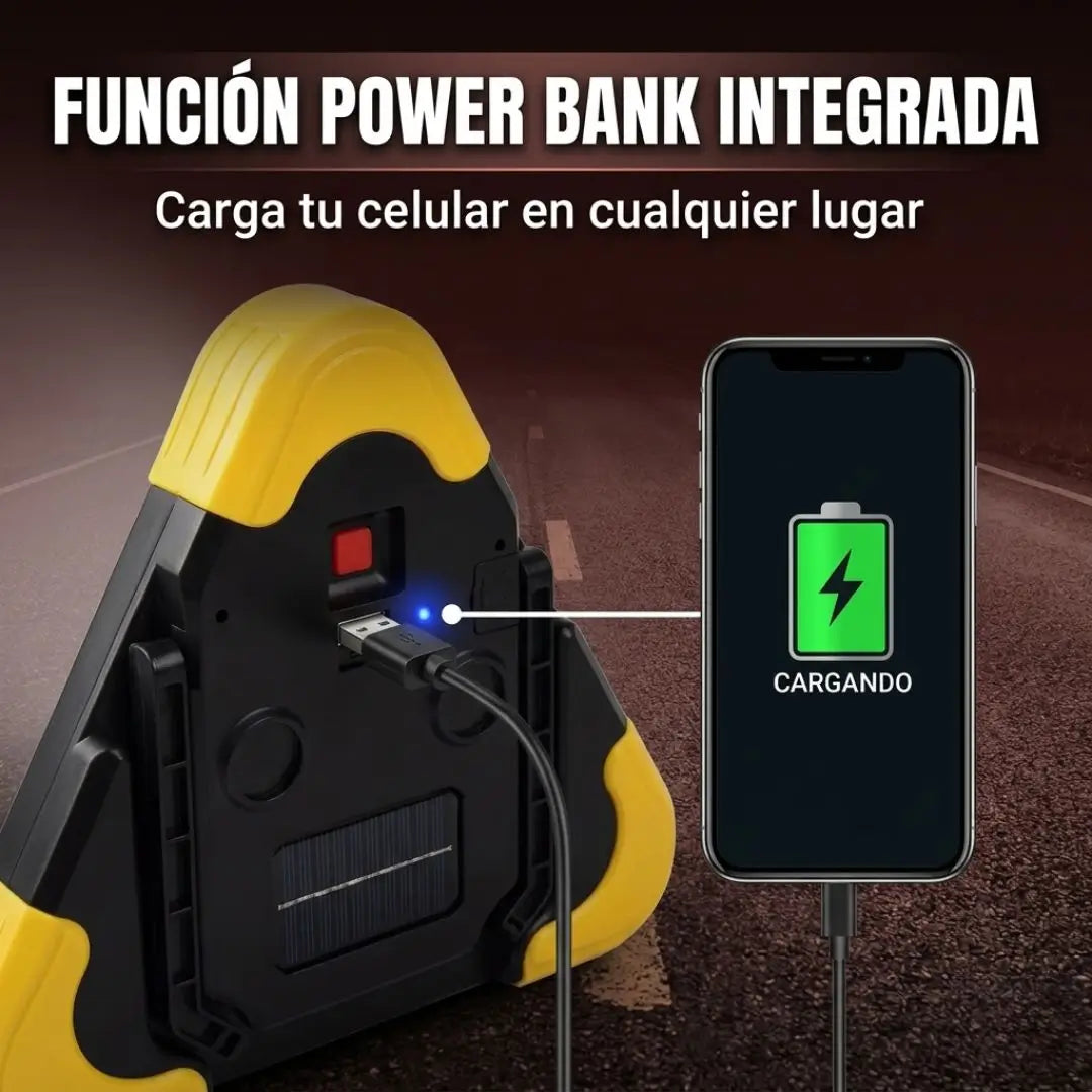 Triángulo de seguridad ultra led 500 mt de potencia