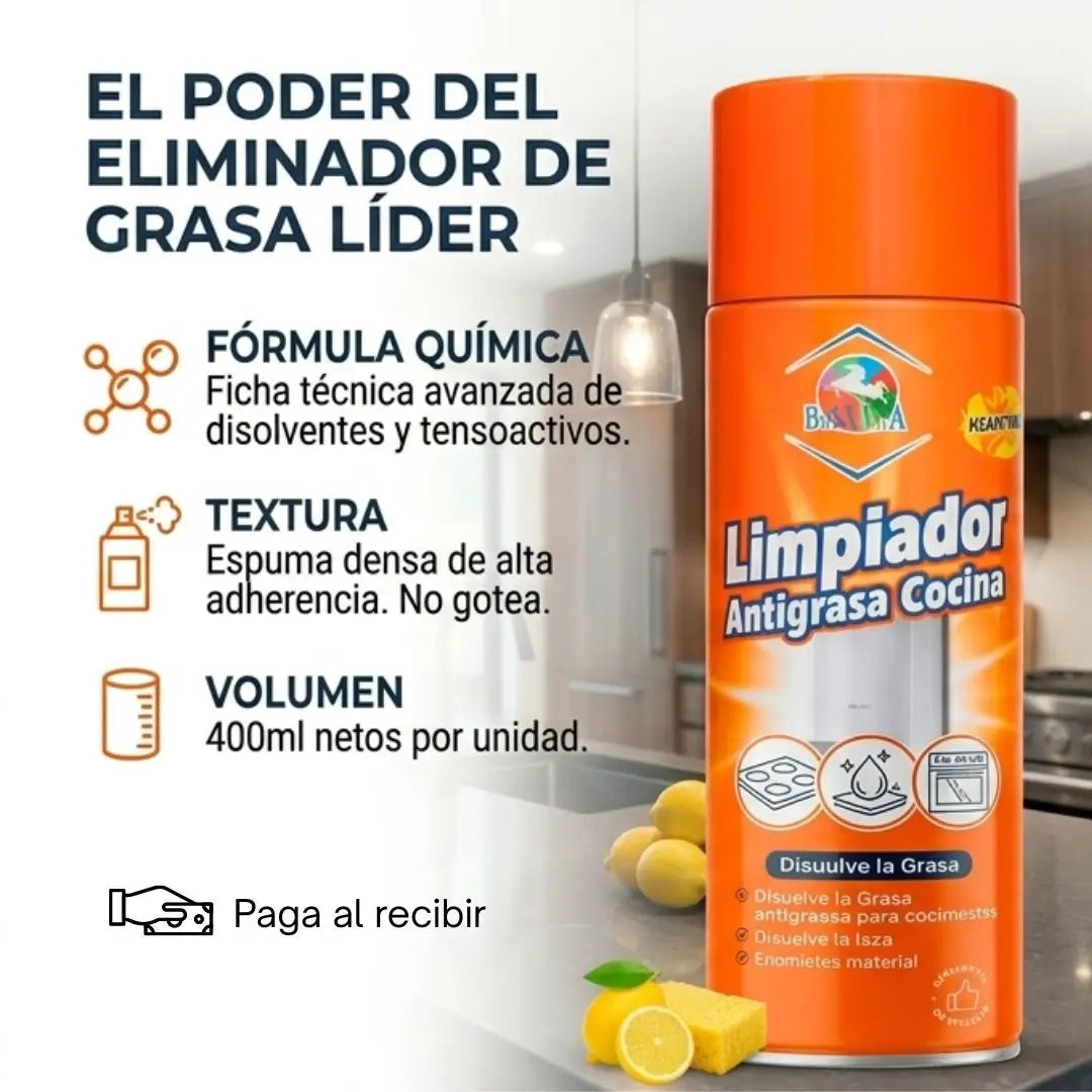 Espuma desengrasante de 400 ml Oferta 2x1