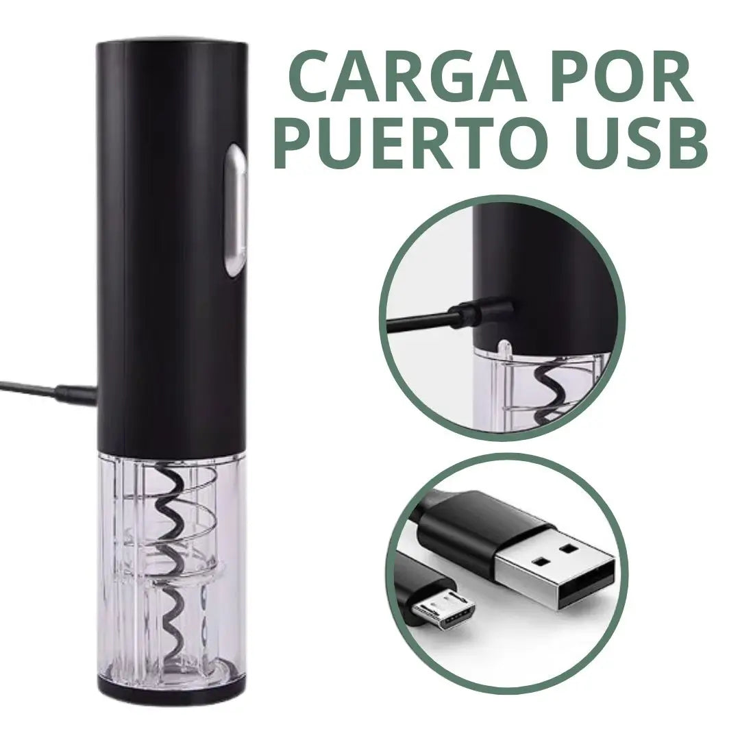Set abridor de vino eléctrico + accesorios