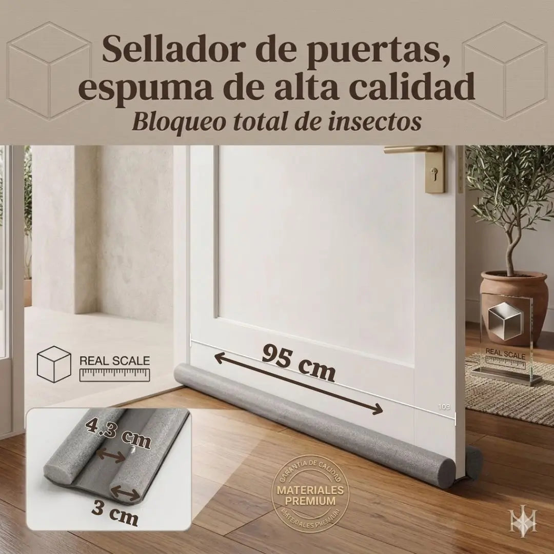 Sellador de puertas, evita insectos 3x1