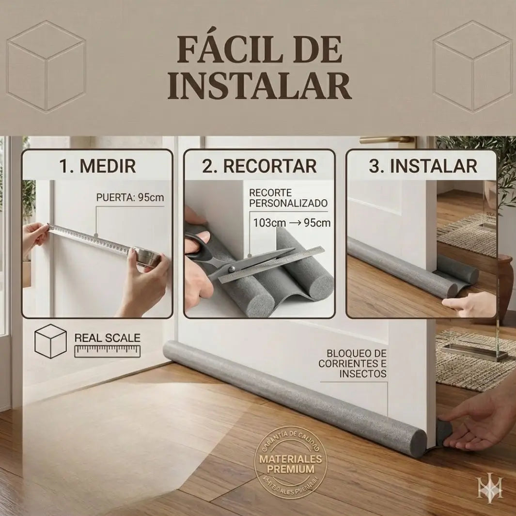 Sellador de puertas, evita insectos 3x1