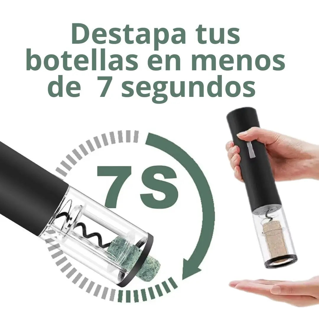 Set abridor de vino eléctrico + accesorios