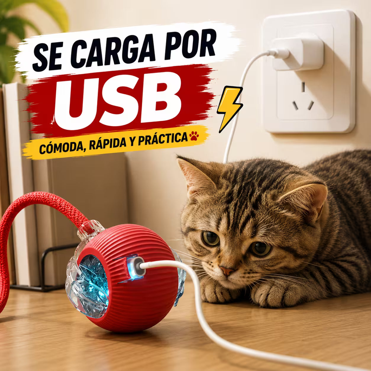 Pelota interactiva para gatos