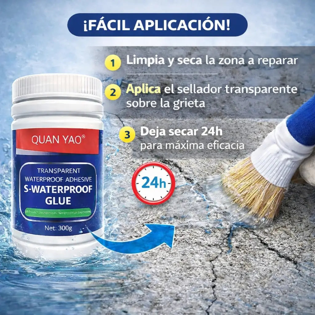 Sellador impermeable transparente 300 gr