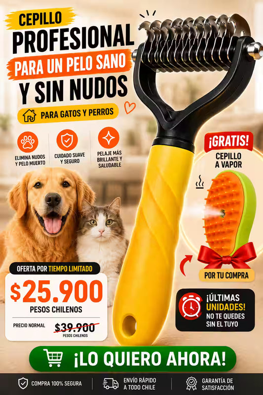Cepillo corta nudos para mascotas