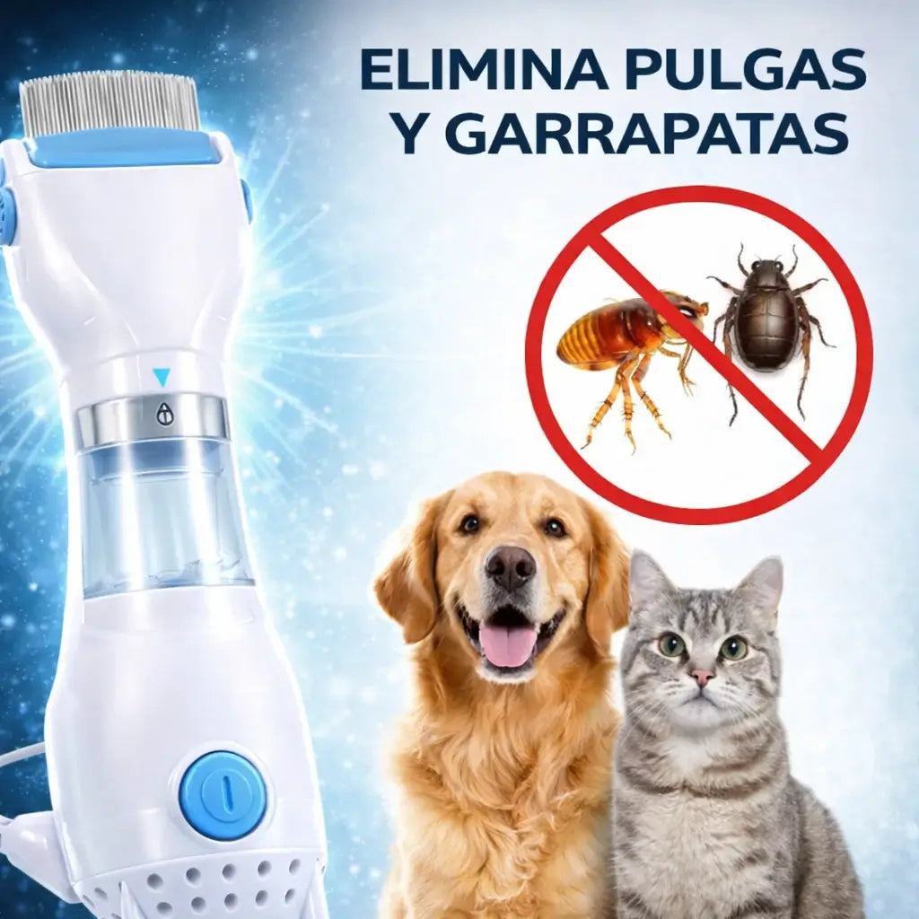 Peine aspirador de pulgas y garrapatas