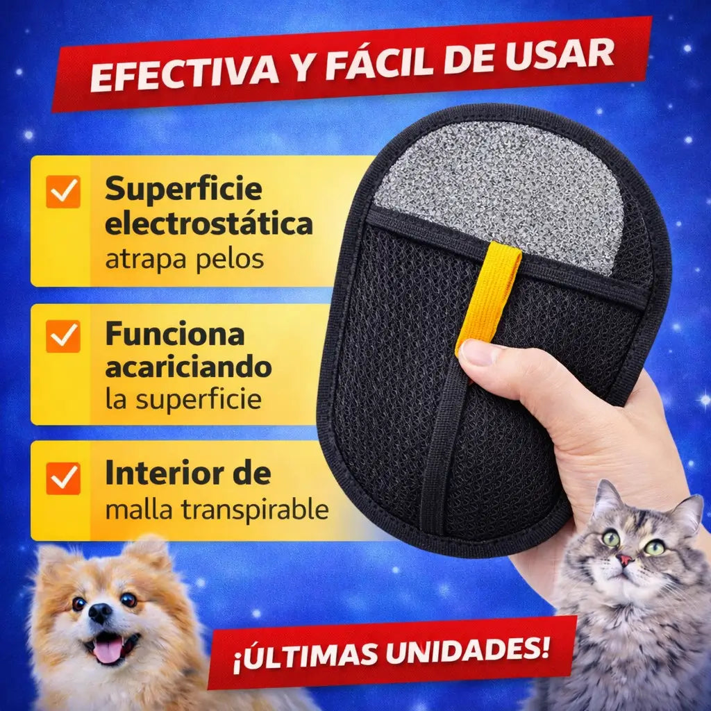 Guante quita pelos: 2x1 + Cepillo de regalo