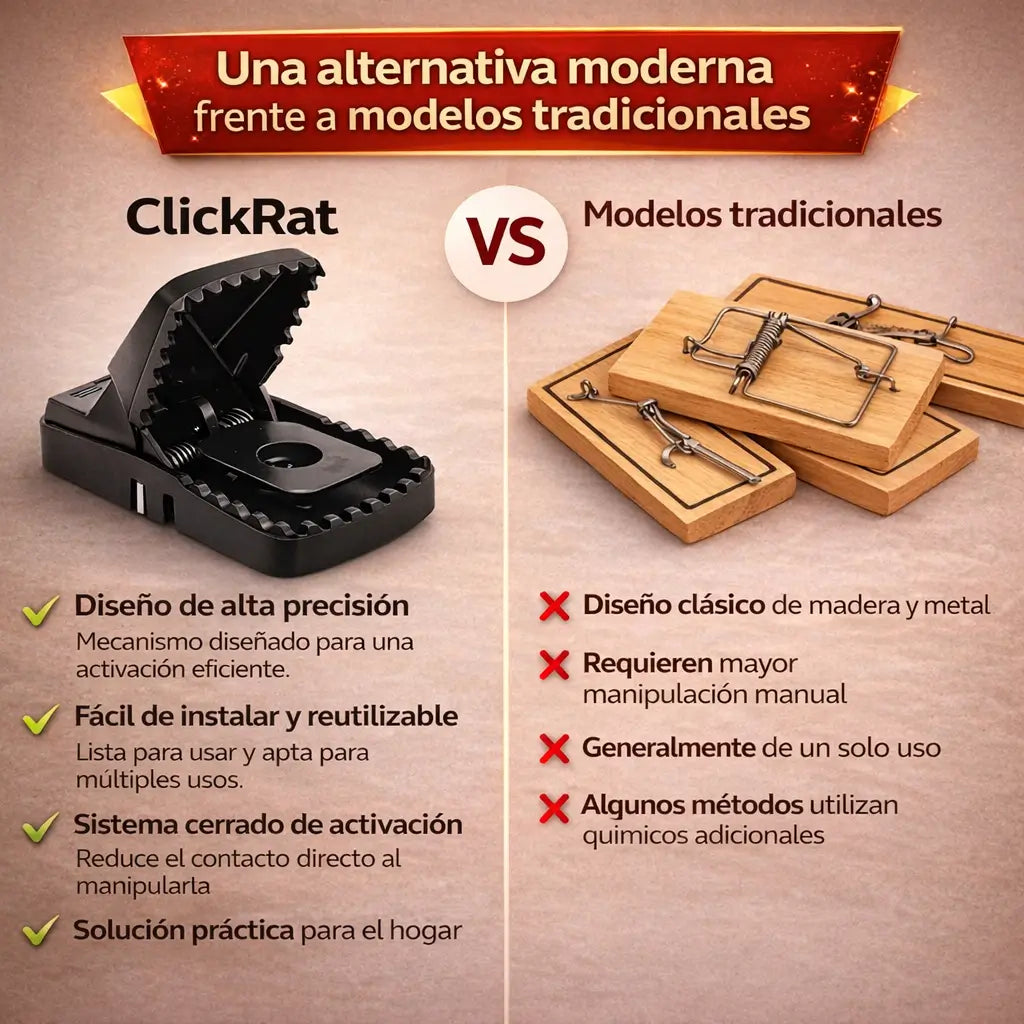 ClickRat, control de plagas seguro y sin tóxicos 3X1