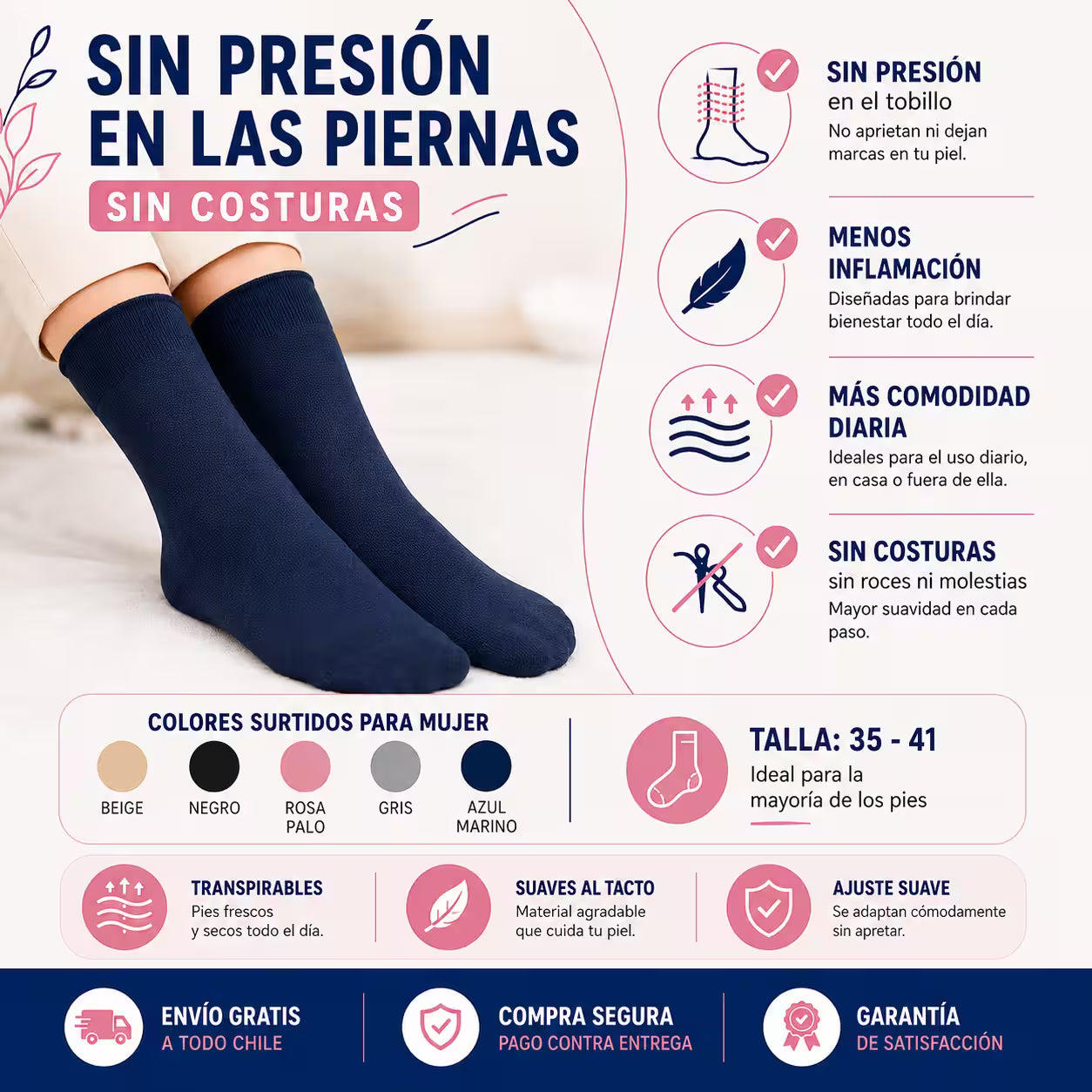 Calcetines para personas con diabetes