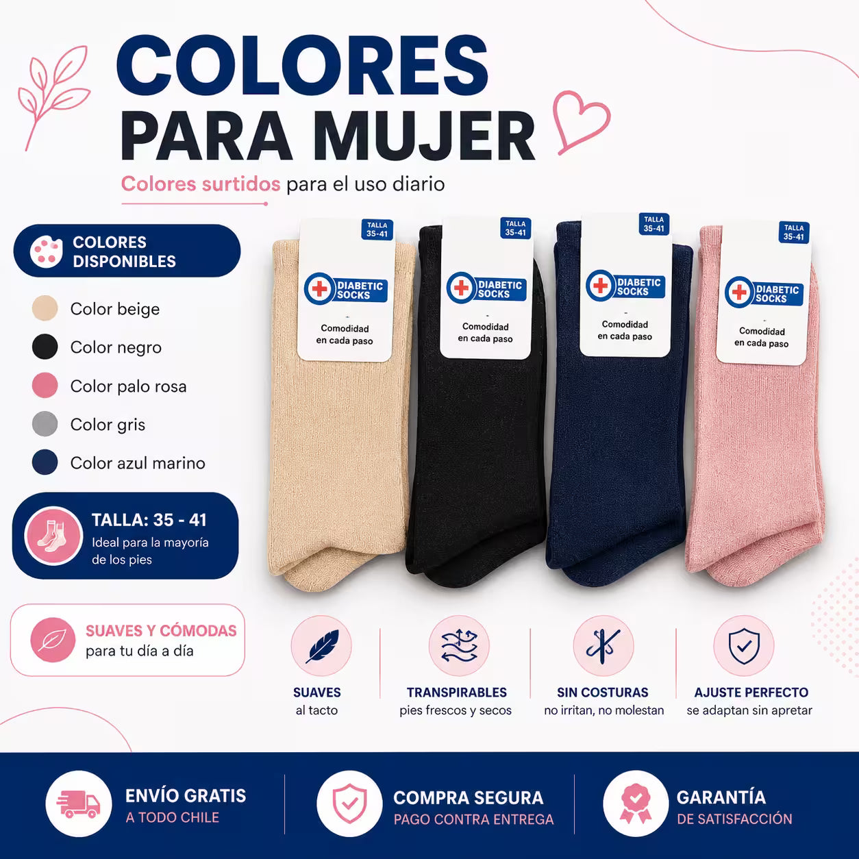 Calcetines para personas con diabetes