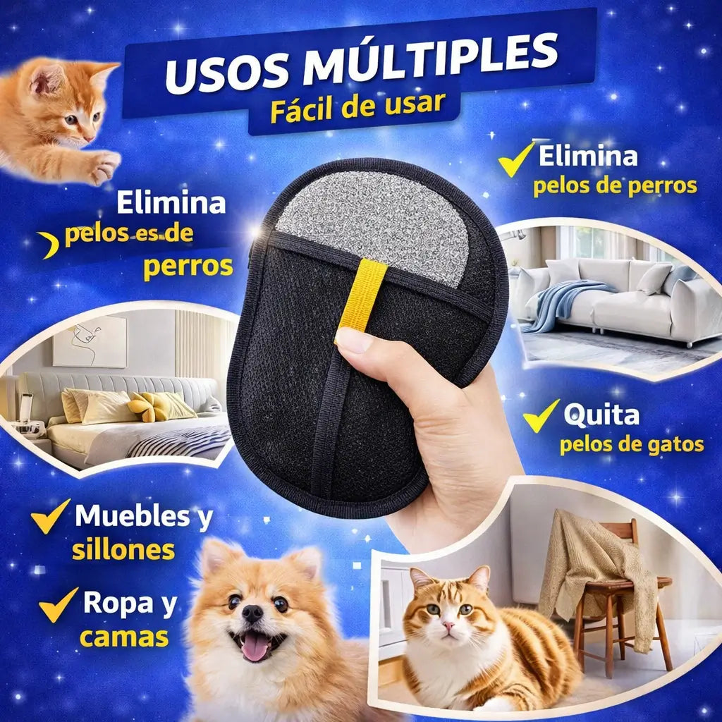 Guante quita pelos: 2x1 + Cepillo de regalo