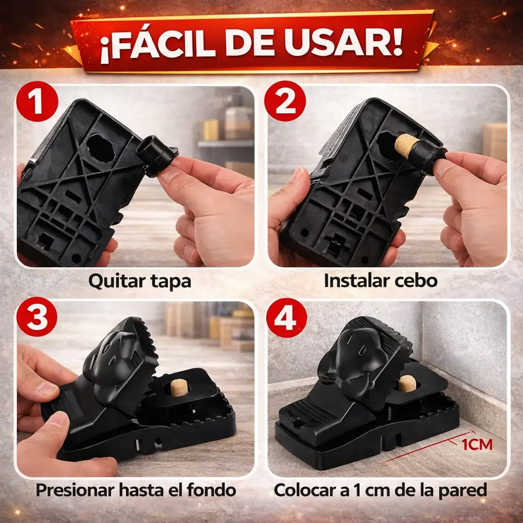 ClickRat, control de plagas seguro y sin tóxicos 3X1