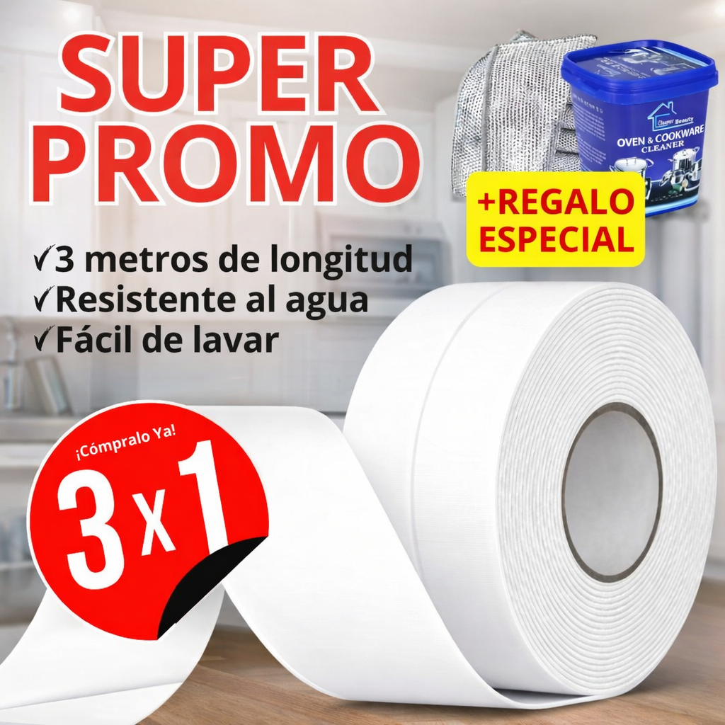 Cinta antimoho de 3M, despìdete de la grasa