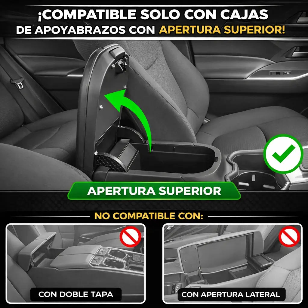 Organizador multifuncional para el apoyabrazos