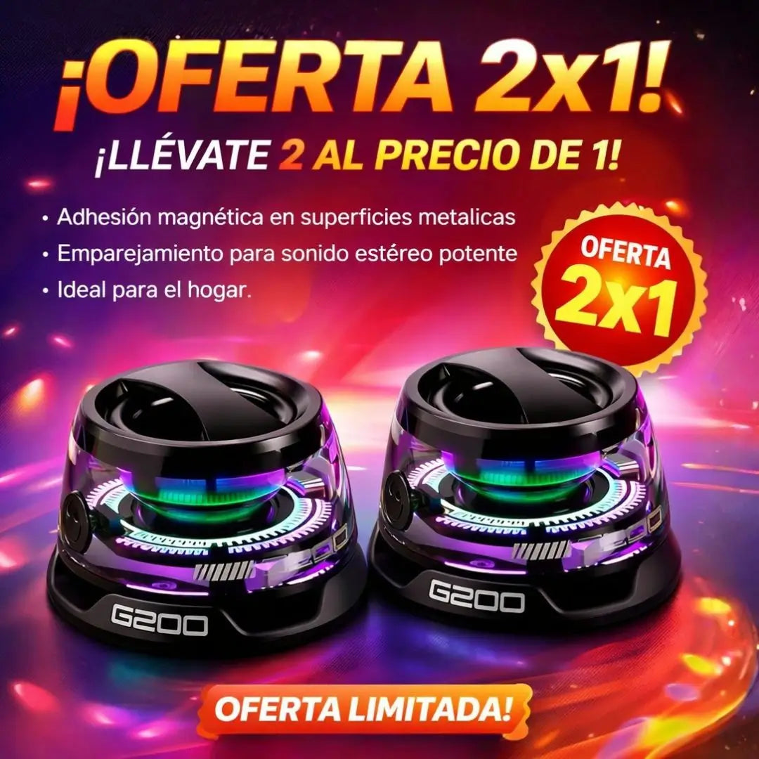 Parlante magnético portátil 2x1