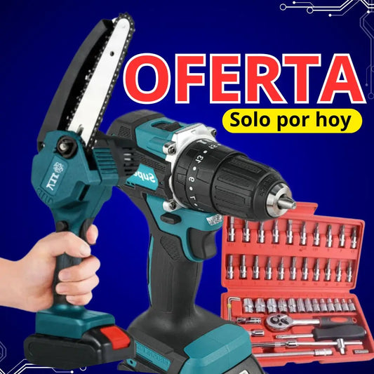 Kit Mini Sierra 98V y taladro 96V + regalo
