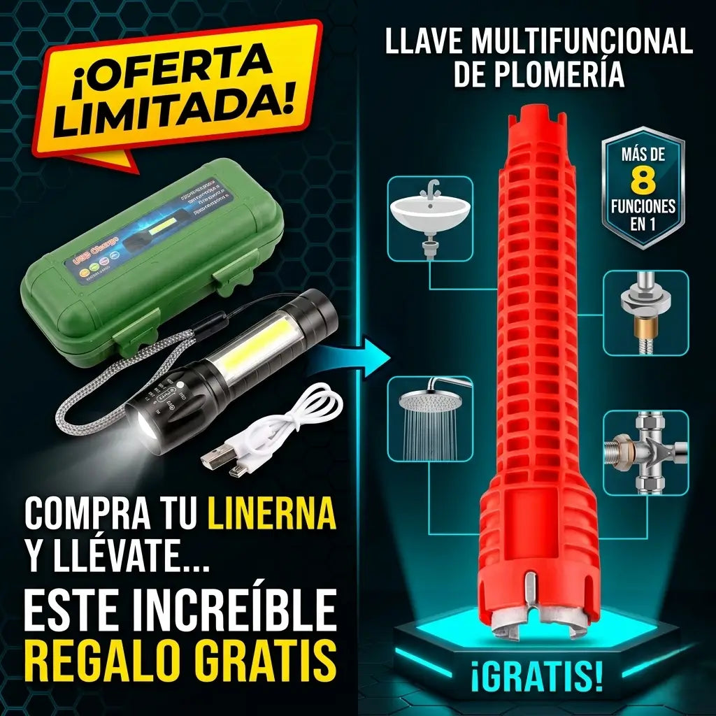 Mini linterna táctica + regalo gratis