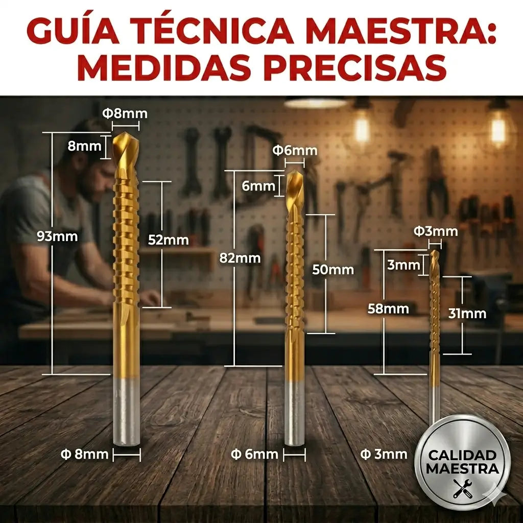 Set de brocas de titanium+regalo