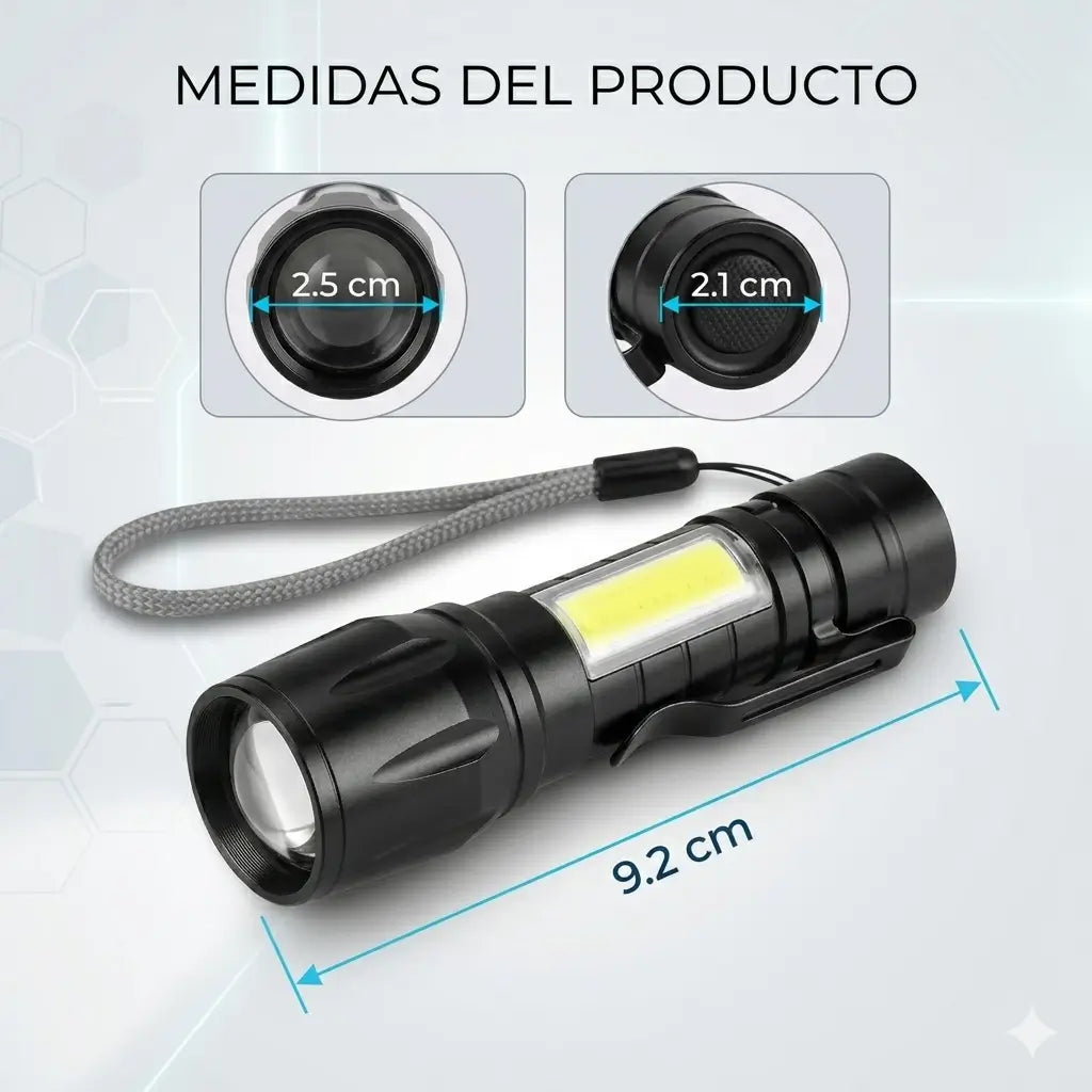 Mini linterna táctica + regalo gratis