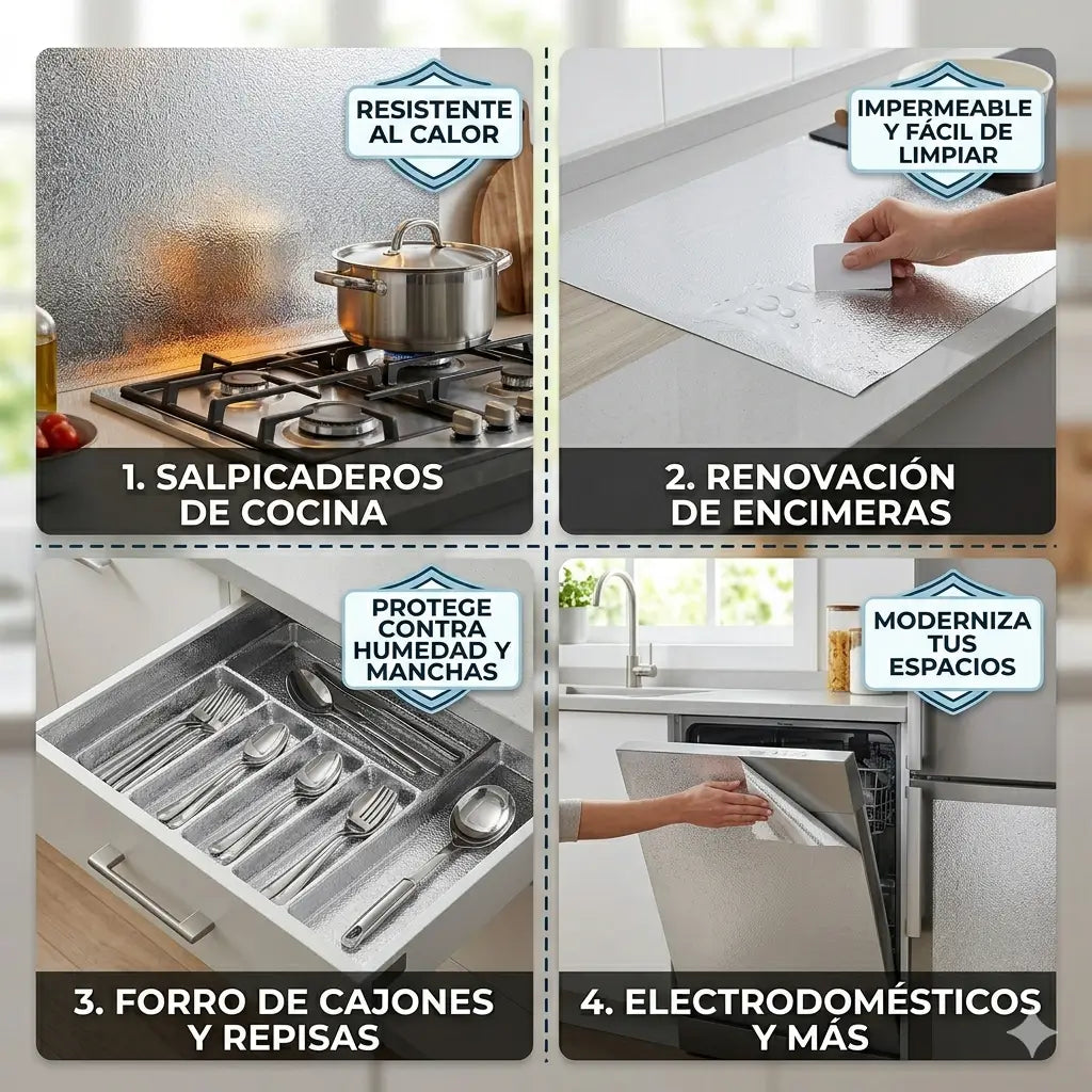 Rollo de aluminio adhesivo 3mt