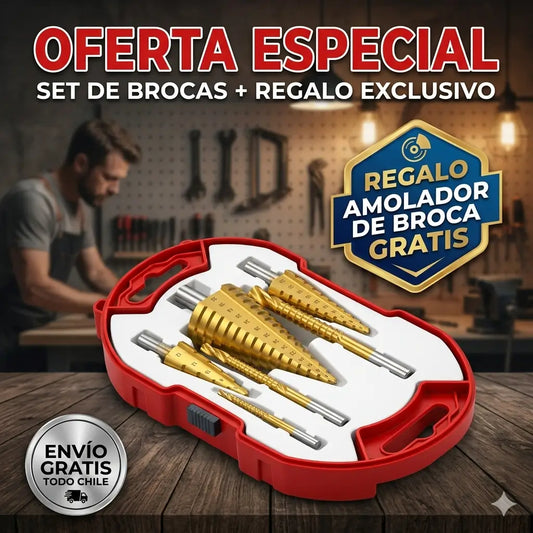 Set de brocas de titanium+regalo