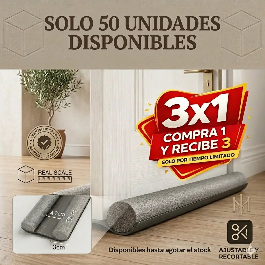 Sellador de puertas, evita insectos 3x1