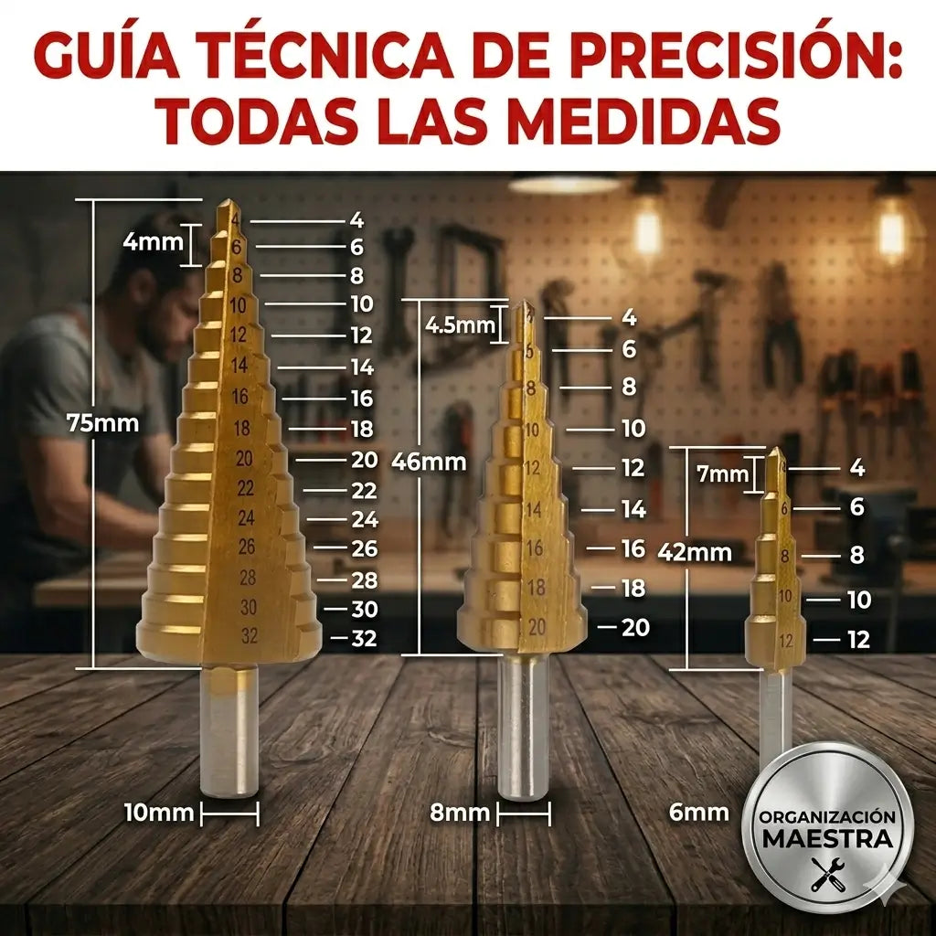 Set de brocas de titanium+regalo