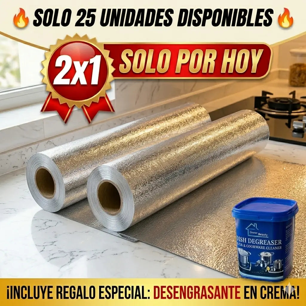 Rollo de aluminio adhesivo 3mt