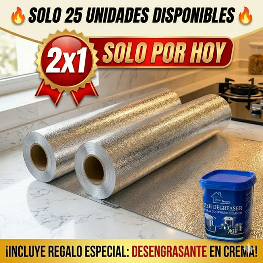 Rollo de aluminio adhesivo 3mt