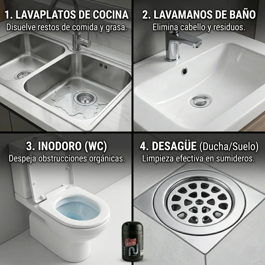 Destapador de cañería 220 gr oferta 5X1