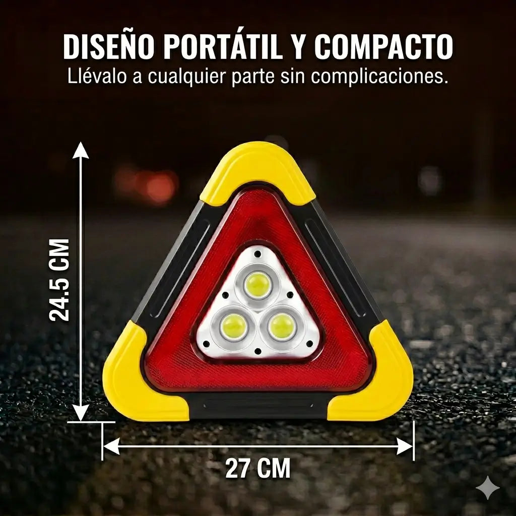 Triángulo de seguridad ultra led 500 mt de potencia