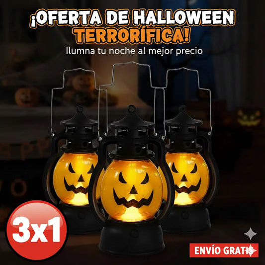 Lampara de calabaza para Halloween 3X1