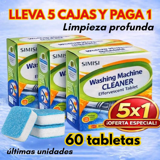Tabletas limpia lavadoras 5x1