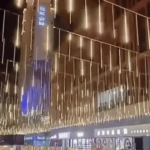 Luces led solarres, navideñas con efecto meteorito